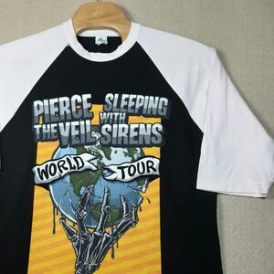 Official 2014 Pierce The Veil Sleeping With Sirens The World Tour Raglan T-Shirt